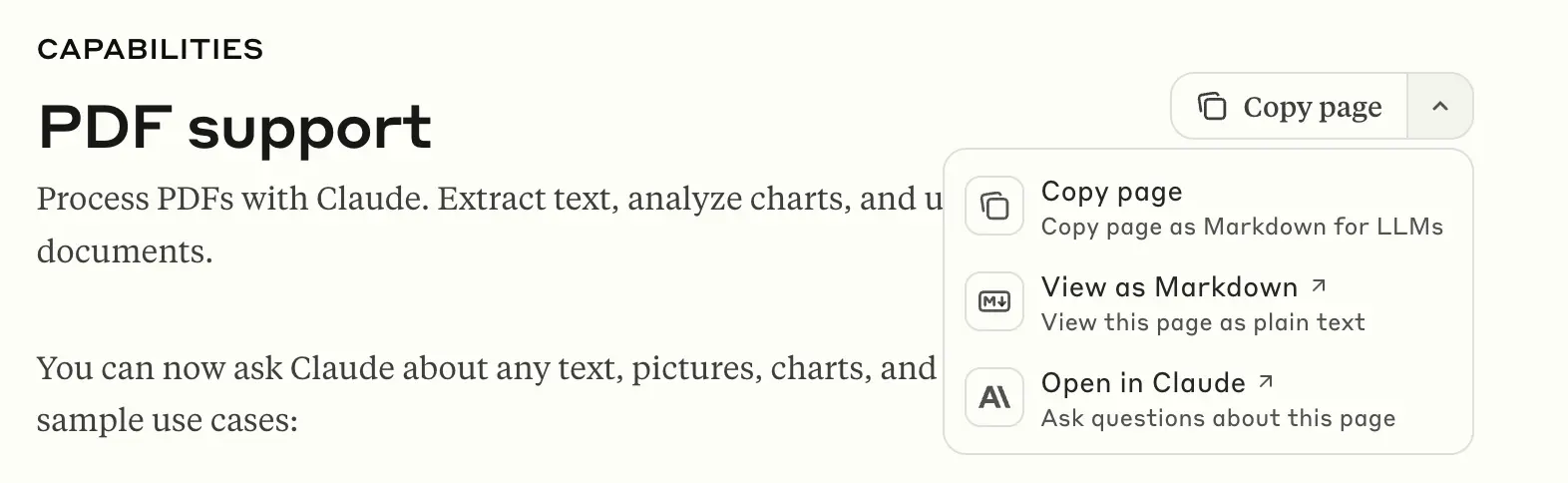 Anthropic PDF Doc with Copy Button